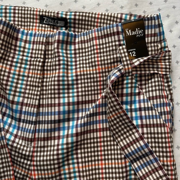 New York & Company Multicolor Plaid Pants - Picture 9 of 10